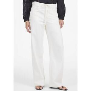 Madewell Low-Slung Baggy Jean WMNS SZ 28 White Vintage Airy Denim Edition NU020